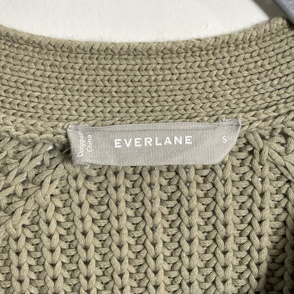 Everlane The Texture Cotton Women's Cardigan Cotton Blend Size Small Preppy - Picture 2 of 9